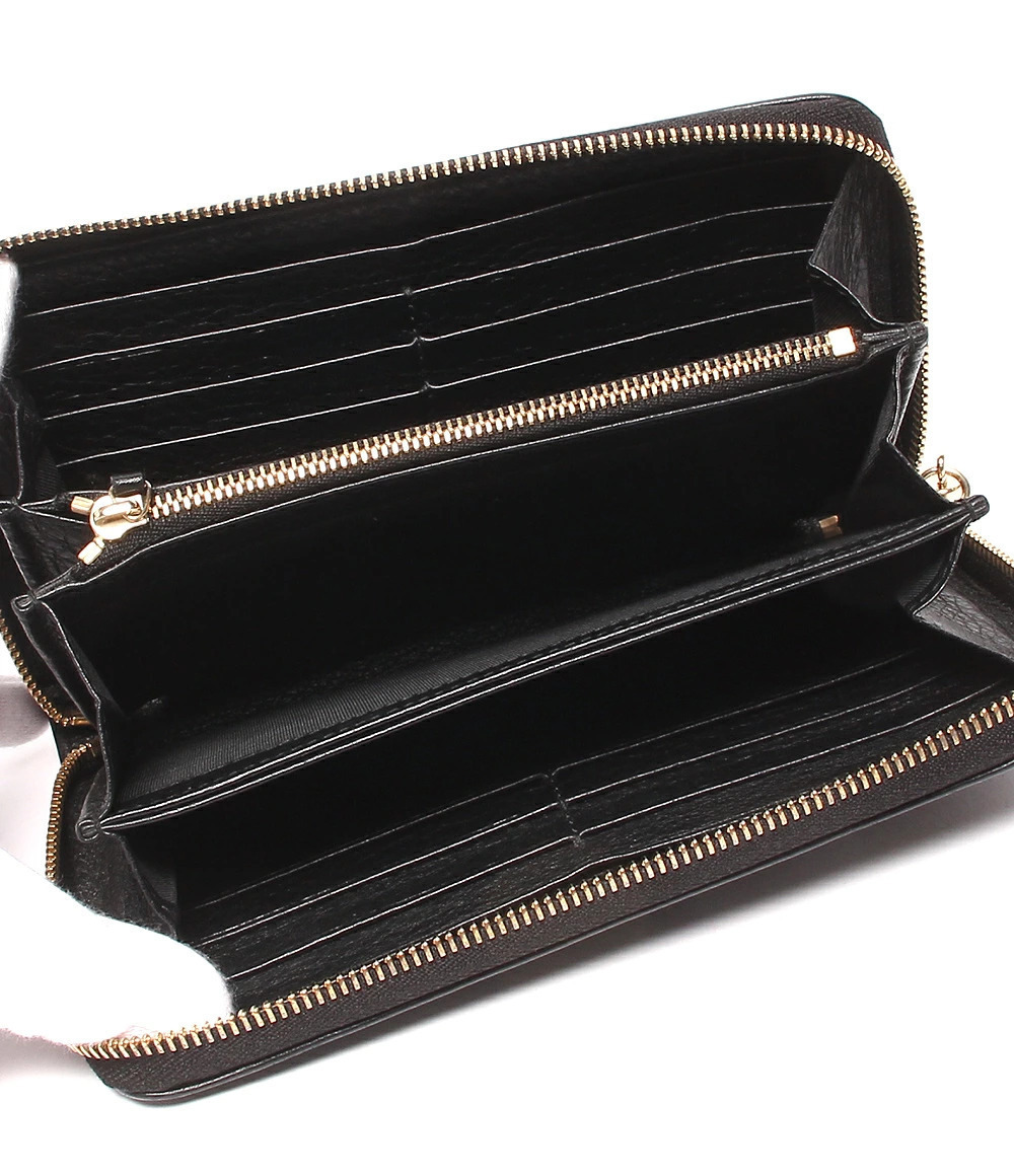 Gucci Wallet Zipper Round Long Black